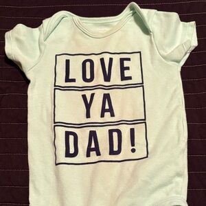 Carter's Mint Green 'LOVE YA DAD!' One-Piece